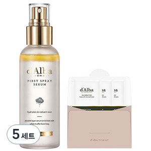 달바 화이트 트러플 퍼스트 스프레이 세럼 100ml + 밸런싱 비건 클렌저 3ml 3개, 5세트