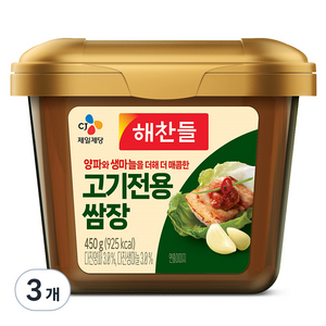 해찬들 고기전용 쌈장, 450g, 3개