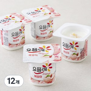 요플레 복숭아 멀티 85g, 12개