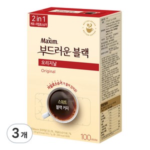 맥심 오리지날 부드러운 블랙 커피믹스, 2.7g, 100개입, 3개