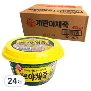 오뚜기 계란야채죽, 285g, 24개