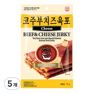 코주부 치즈육포, 70g, 5개