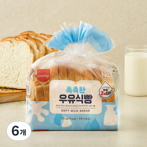 삼립 촉촉한 우유식빵, 330g, 6개