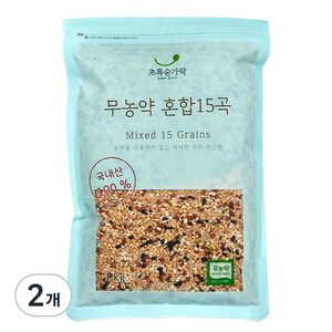 초록숟가락 무농약 혼합15곡, 1kg, 2개