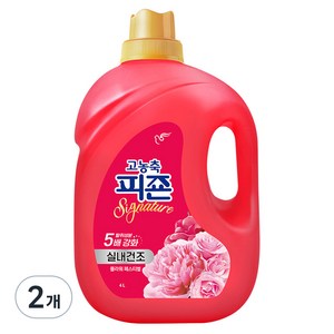 피죤 고농축 실내건조 시그니처 플라워페스티벌 본품, 4L, 2개