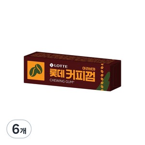 롯데웰푸드 아라비카 커피 껌, 26g, 6개