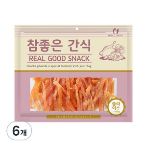 헬로도기 참좋은간식 강아지 건조간식, 슬라이스, 600g, 6개