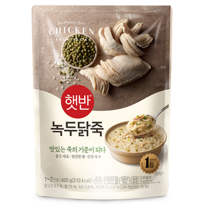 햇반 녹두닭죽, 420g, 1개