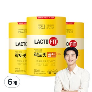 락토핏 골드 80포, 160g, 6개