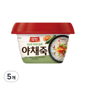 양반 야채죽, 287.5g, 5개