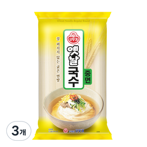 오뚜기옛날 국수 중면, 1.5kg, 3개