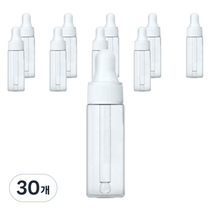 지앤와이 유리 투명 스포이드 공병 20ml, 30개, 화이트