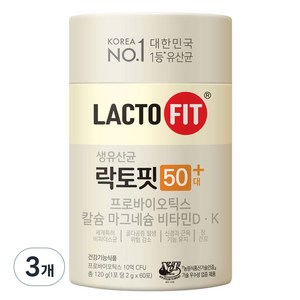 종근당건강 락토핏 50대 플러스 60p, 120g, 3박스