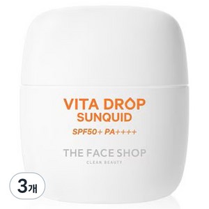 더페이스샵 비타 드롭 선퀴드 SPF50+ PA++++, 50ml, 3개