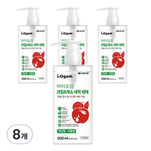 아이오감 과일&채소 세척세제 액상형, 500ml, 8개