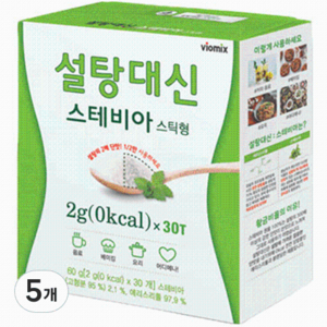 설탕대신 스테비아 스틱형, 60g, 5개