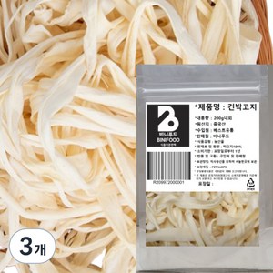 비니푸드 건박고지 박말랭이, 200g, 3개