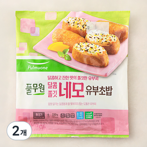 풀무원 달콤쫄깃 네모 유부초밥, 330g, 2개