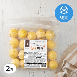 네니아 우리밀 유자머핀 20개입 (냉동), 600g, 2개