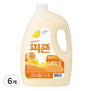 피죤 레귤러 섬유유연제 옐로미모사 본품, 2500ml, 6개