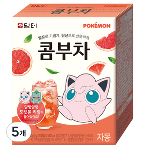 담터 포켓몬 콤부차 자몽, 5g, 30개입, 5개