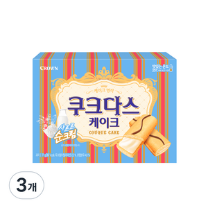 쿠크다스 케이크, 77g, 3개