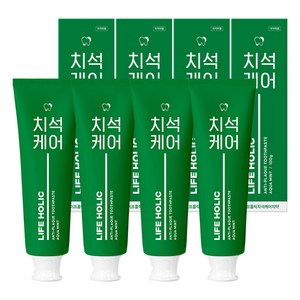 라이프홀릭 치석케어 치약, 100g, 4개