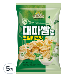 푸드스타 대파쌀칩 크림치즈맛, 60g, 5개