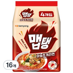 삼양식품 맵탱 마늘조개라면 멀티 110g, 16개