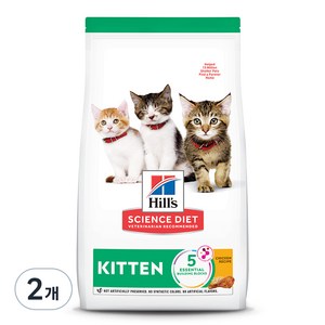 사이언스다이어트 고양이 치킨 레시피 기능성 사료, 키튼, 1.6kg, 2개