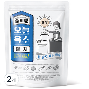 팔도 솜씨당 오늘 육수 멸치, 105g, 2개