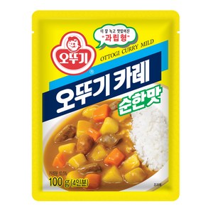 오뚜기 카레 과립형 순한맛, 100g, 4개