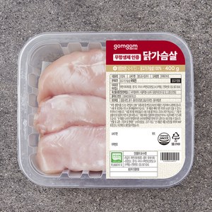 무항생제 인증 닭가슴살 (냉장), 400g, 1개