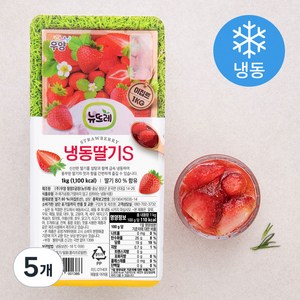 뉴뜨레 가당 딸기 슬라이스 (냉동), 1kg, 5개