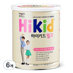 일동후디스 하이키드 밀크, 600g, 6개