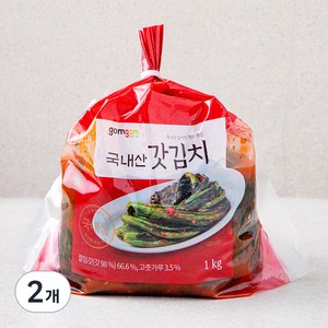 곰곰 국내산 갓김치, 1kg, 2개