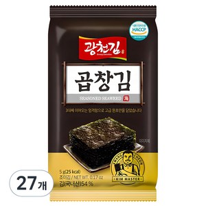 광천김 곱창도시락김, 5g, 27개