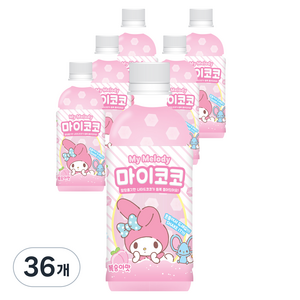 산리오 마이멜로디 마이코코 복숭아맛, 36개, 340ml