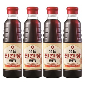 샘표 진간장 금 F3, 500ml, 4개