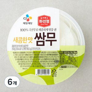 하선정 쌈무 새콤한맛, 350g, 6개