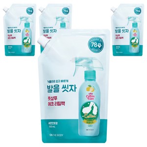 온더바디 코튼풋 발을씻자 풋샴푸 레몬민트향 리필 500ml, 1개입, 4개