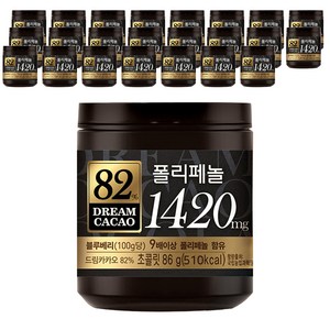 롯데 드림카카오 82% 폴리페놀 초콜릿, 86g, 24개