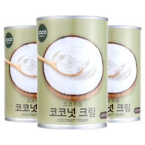 코코리듬 코코넛 크림, 3개, 400ml