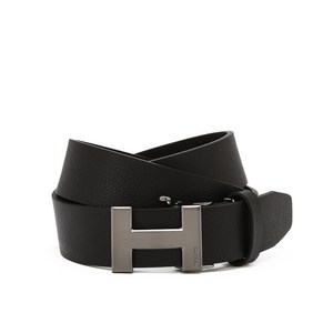 헤지스 오플 가죽 H로고 자동벨트 + 선물케이스_HZBE6E911BK