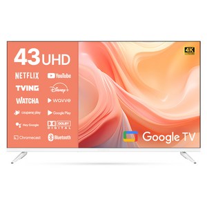 와이드뷰 4K UHD 구글 스마트 TV, 109cm(43인치), GTWV430UHD, 스탠드형, 고객직접설치