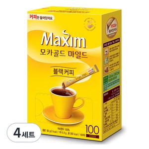 맥심 모카 노슈가블랙, 0.9g, 100개입, 4개