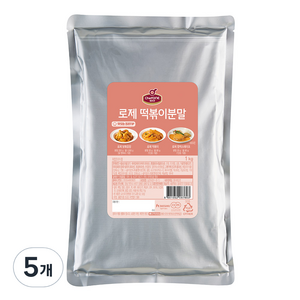 쉐프원 로제 떡볶이 분말, 1kg, 5개