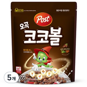 포스트 오곡 코코볼 시리얼, 1kg, 5개