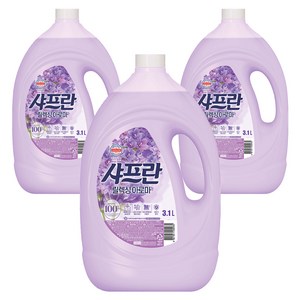 샤프란 섬유유연제 릴렉싱아로마 본품, 3.1L, 3개