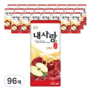 웅진 내사랑 사과 드링크팩, 185ml, 96개